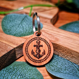 "Anchor" Wooden Dog Tag