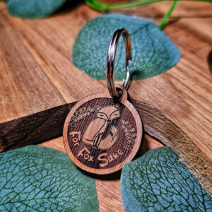 "For Fox Sake" Wooden Dog Tag