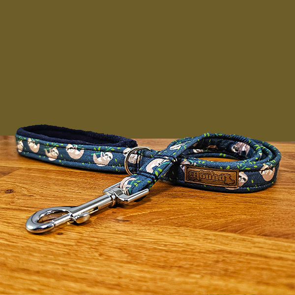 Navy Sloth Dog Lead