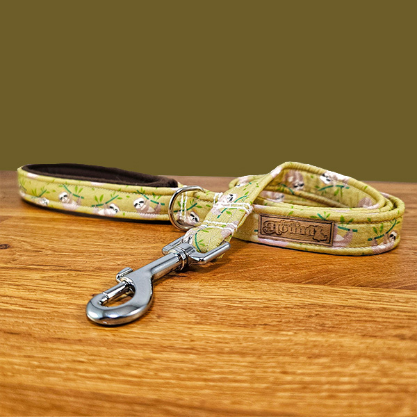 Olive Sloth Dog Lead