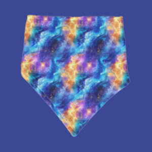 Blue, Purple and Gold Galaxy Bandana