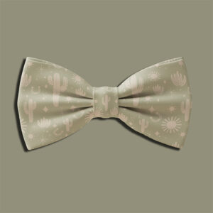 Green Cactus Cowboy Bow Tie