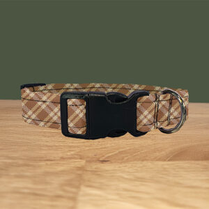 Brown Tartan Dog Collar