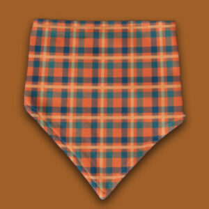 Orange Tartan #2 Dog Bandana