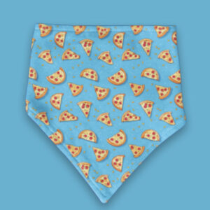 Blue Pizza Dog Bandana