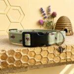 Olive Bumble Bee Dog Collar
